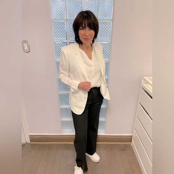 NWT BRENDA BEDDOME Linen Pant - Black - Size 25 - Picture 12 of 13